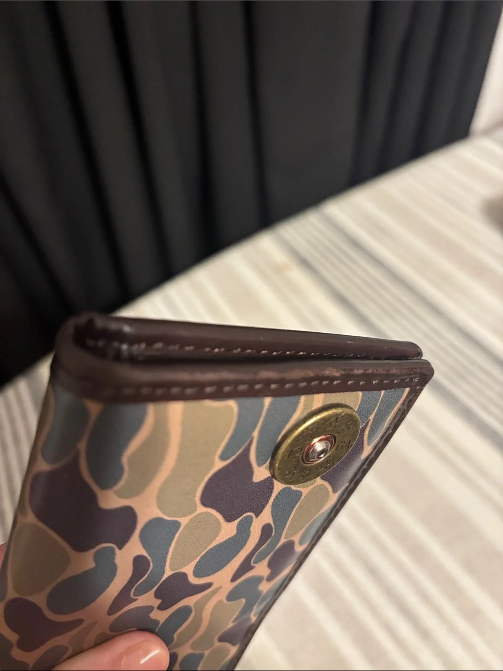 Zep-Pro leather Camouflage Wallet with Brass Snap